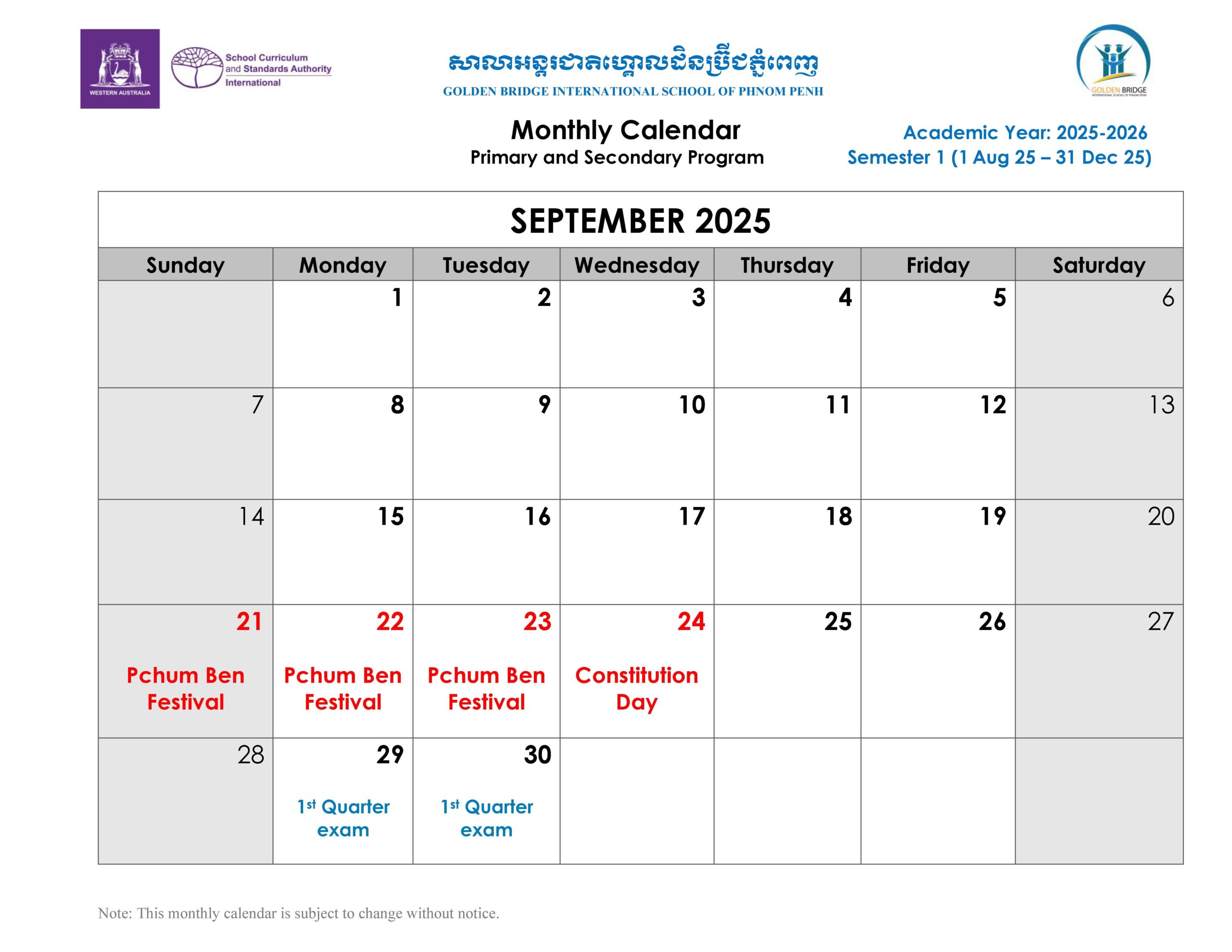 Primary and Secondary Education Program