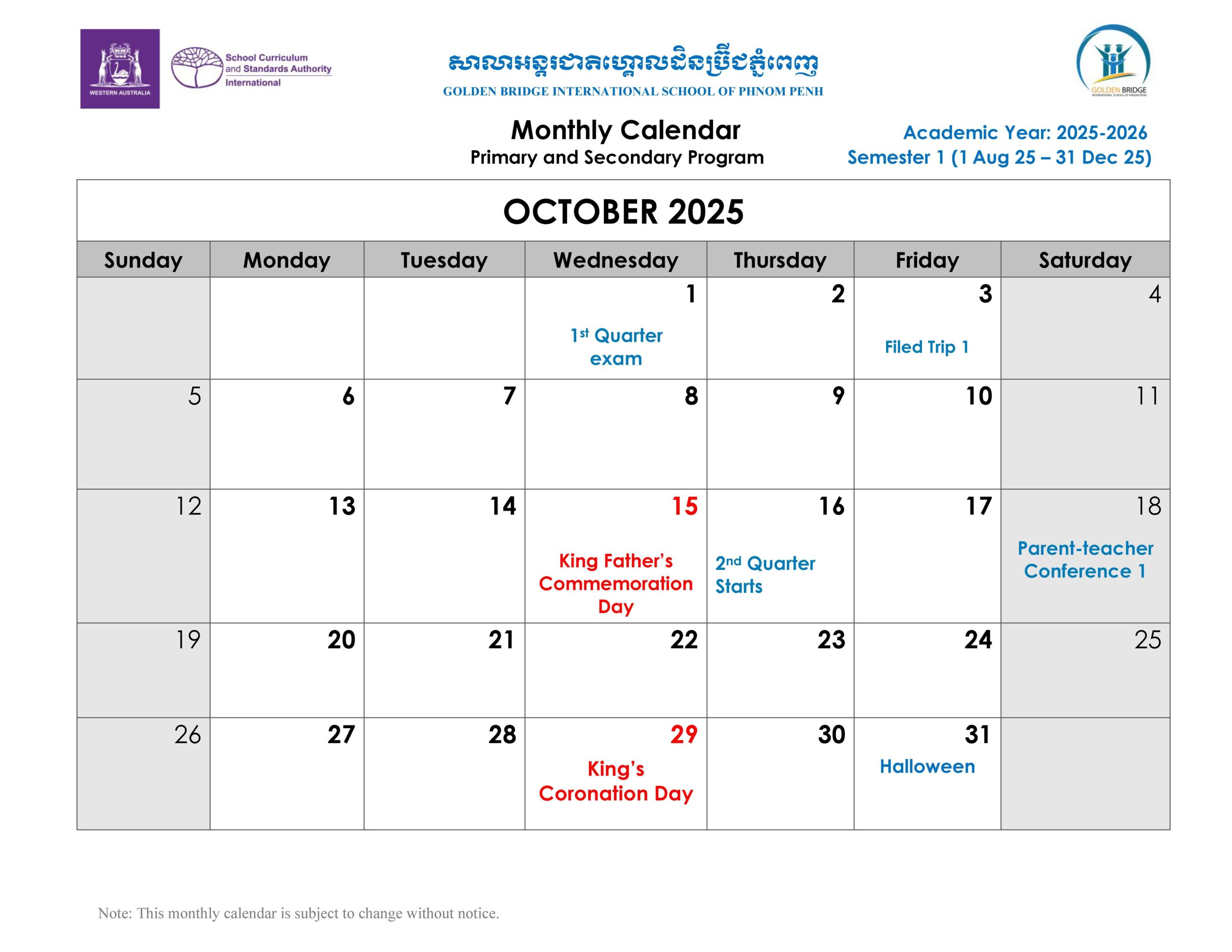 Primary and Secondary Education Program