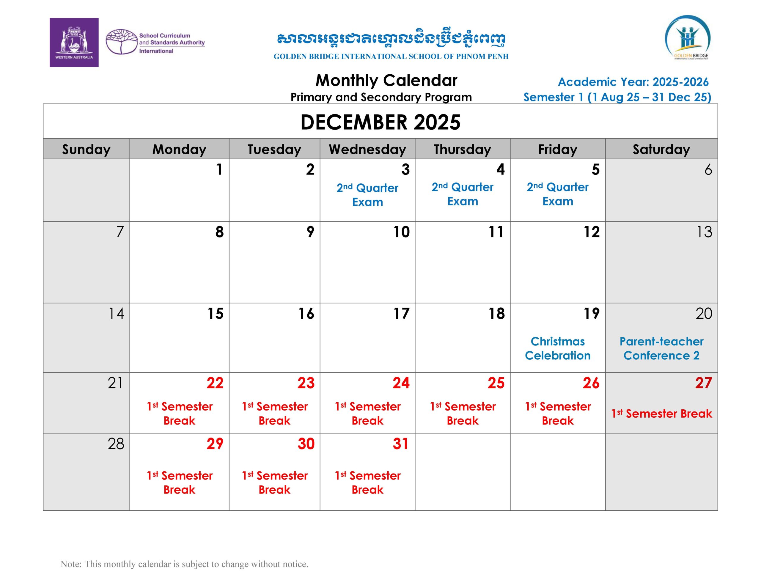 Primary and Secondary Education Program