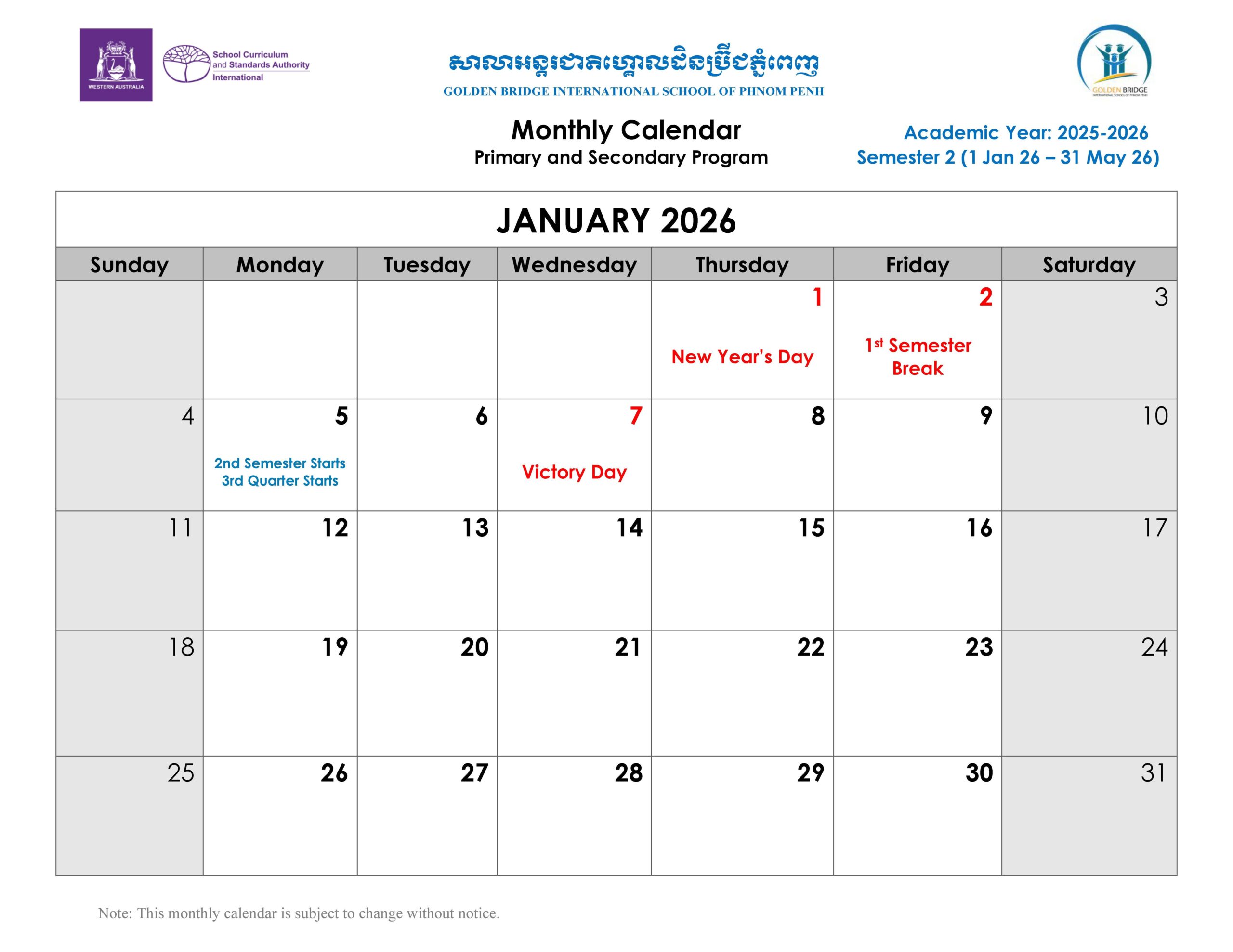 Primary and Secondary Education Program