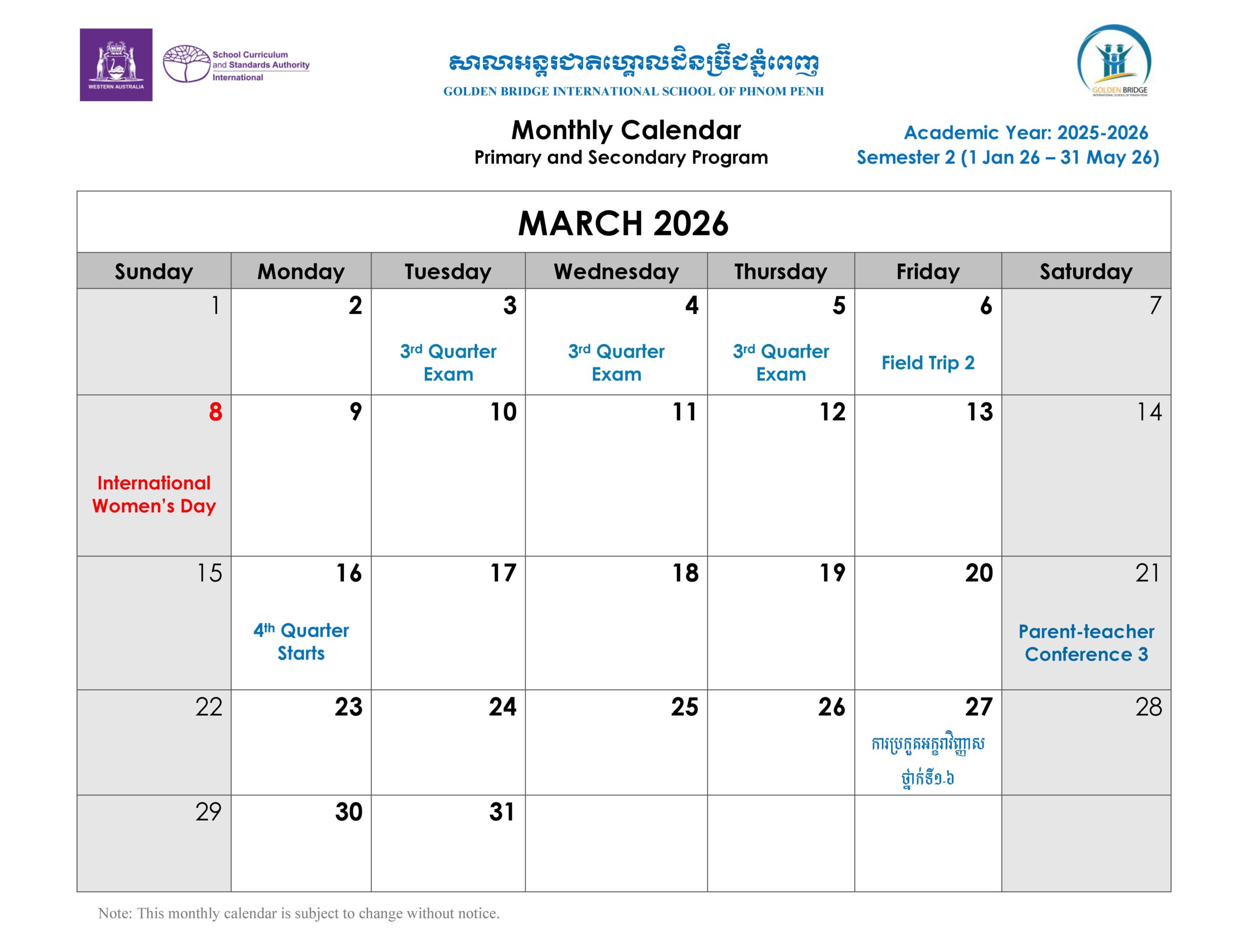 Primary and Secondary Education Program