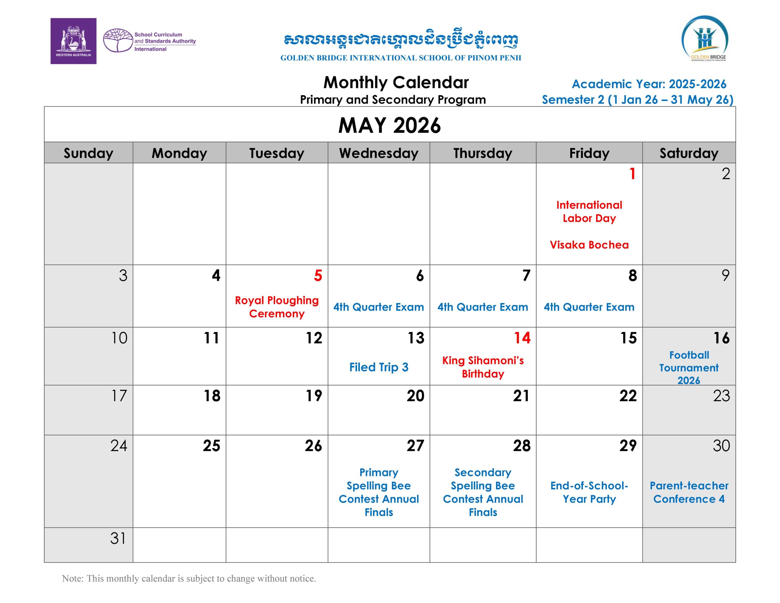 Primary and Secondary Education Program